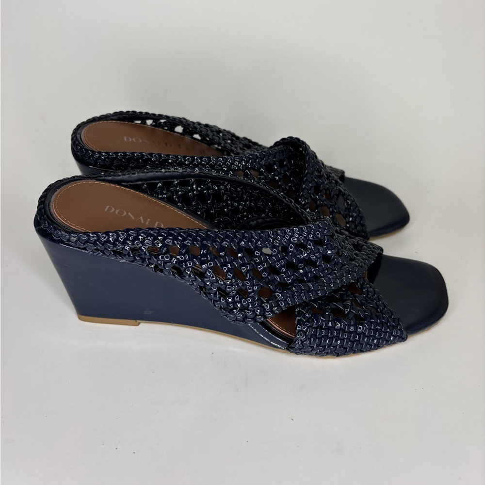 donald pliner Shoes Wedge Heels Jelly Rubber Blue Slides Women Size 8M